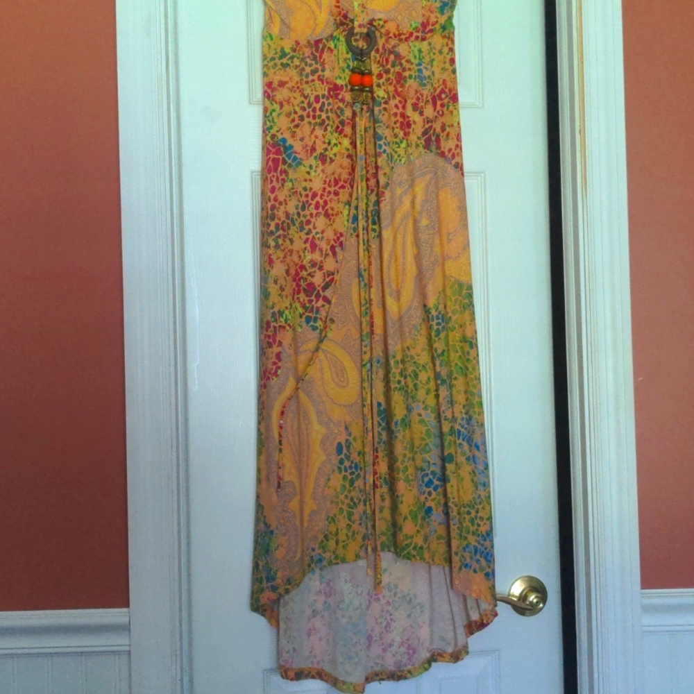 Strapless dress with high low hem